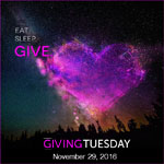 Purple Giving Tuesday Heart in the Sky